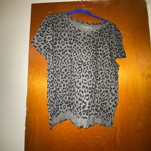 Lucky Brand Green Chetah Print top